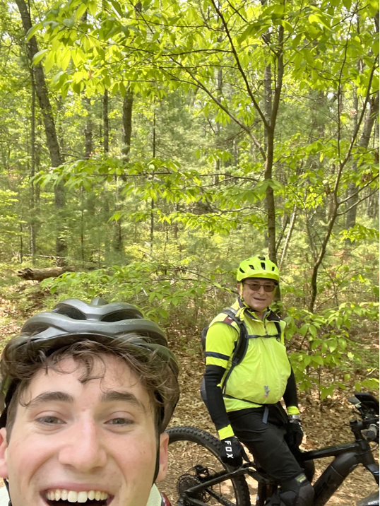 Andy and Lucas mountain biking