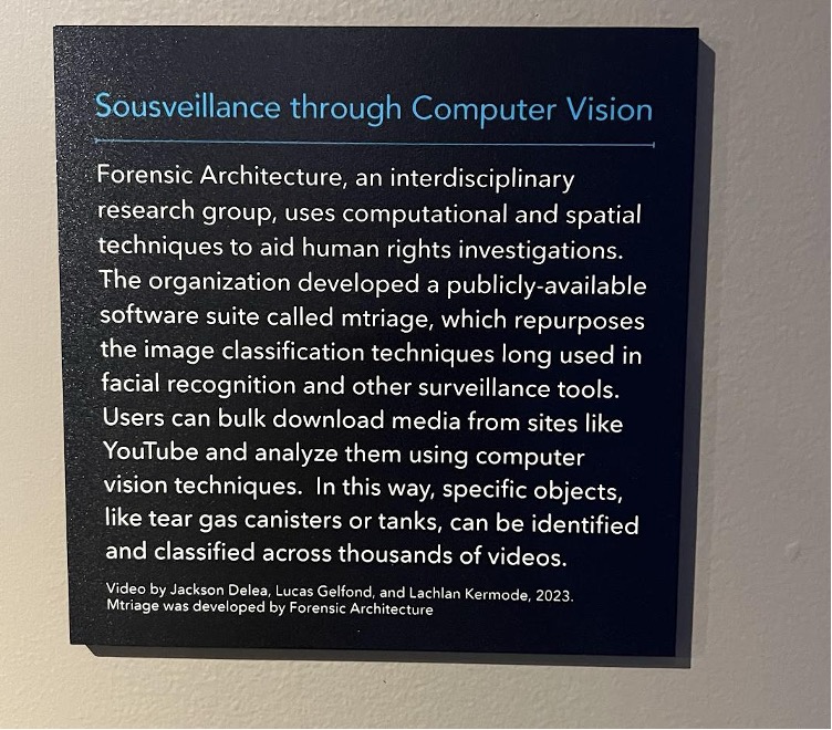 Plaque in the exhibit